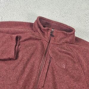 The North Face Fleece Jacket Mens XL Red Full Zip Pockets Hiking Outdoor Warm